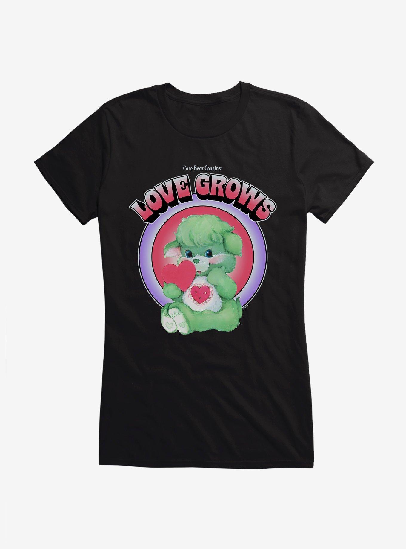 Care Bear Cousins Gentle Heart Lamb Love Grows Girls T-Shirt, BLACK, hi-res