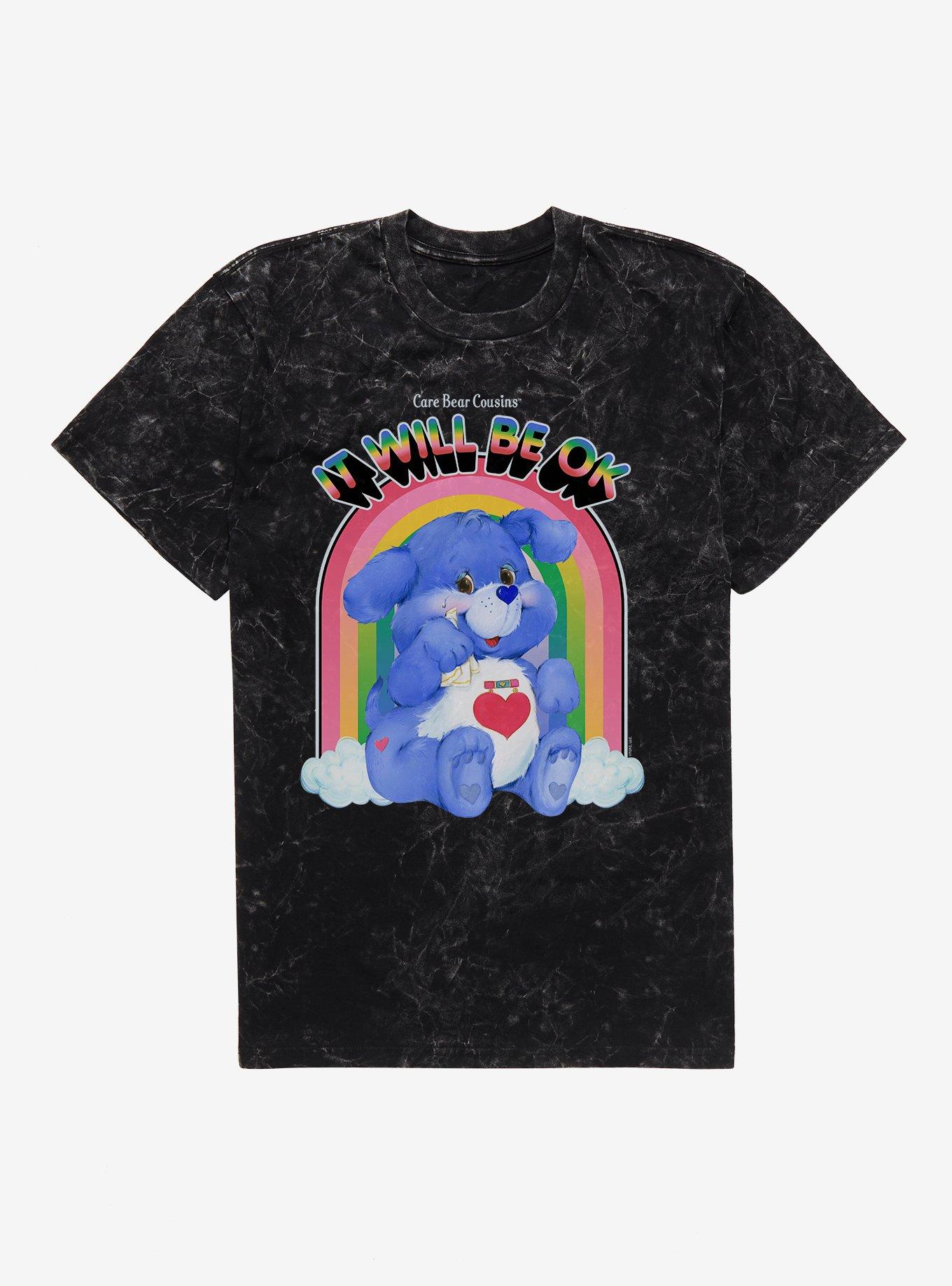 Care Bear Cousins Loyal Heart Dog It Will Be Ok Mineral Wash T-Shirt, BLACK MINERAL WASH, hi-res