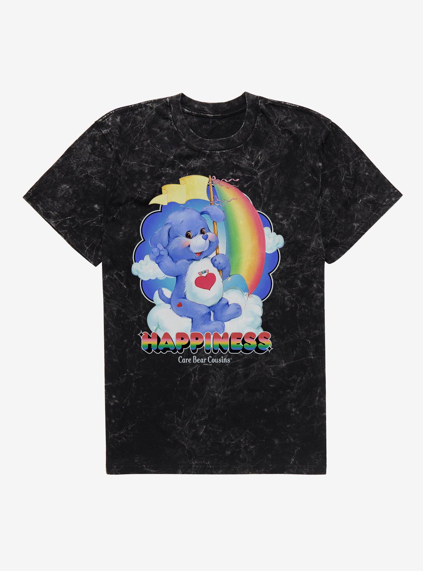 Care Bear Cousins Loyal Heart Dog Happiness Mineral Wash T-Shirt, BLACK MINERAL WASH, hi-res
