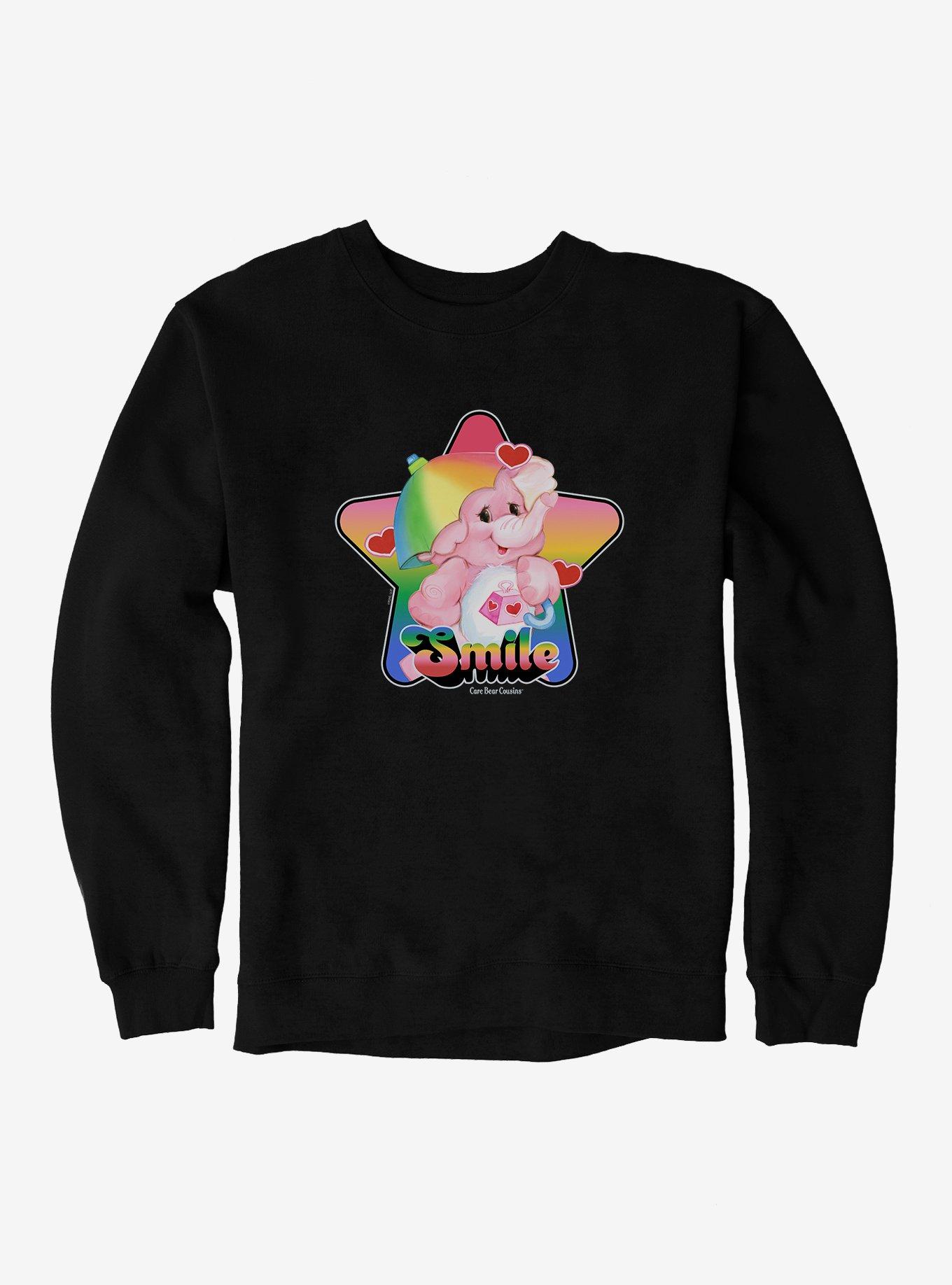 Care Bear Cousins Lotsa Heart Elephant Smile Sweatshirt, BLACK, hi-res