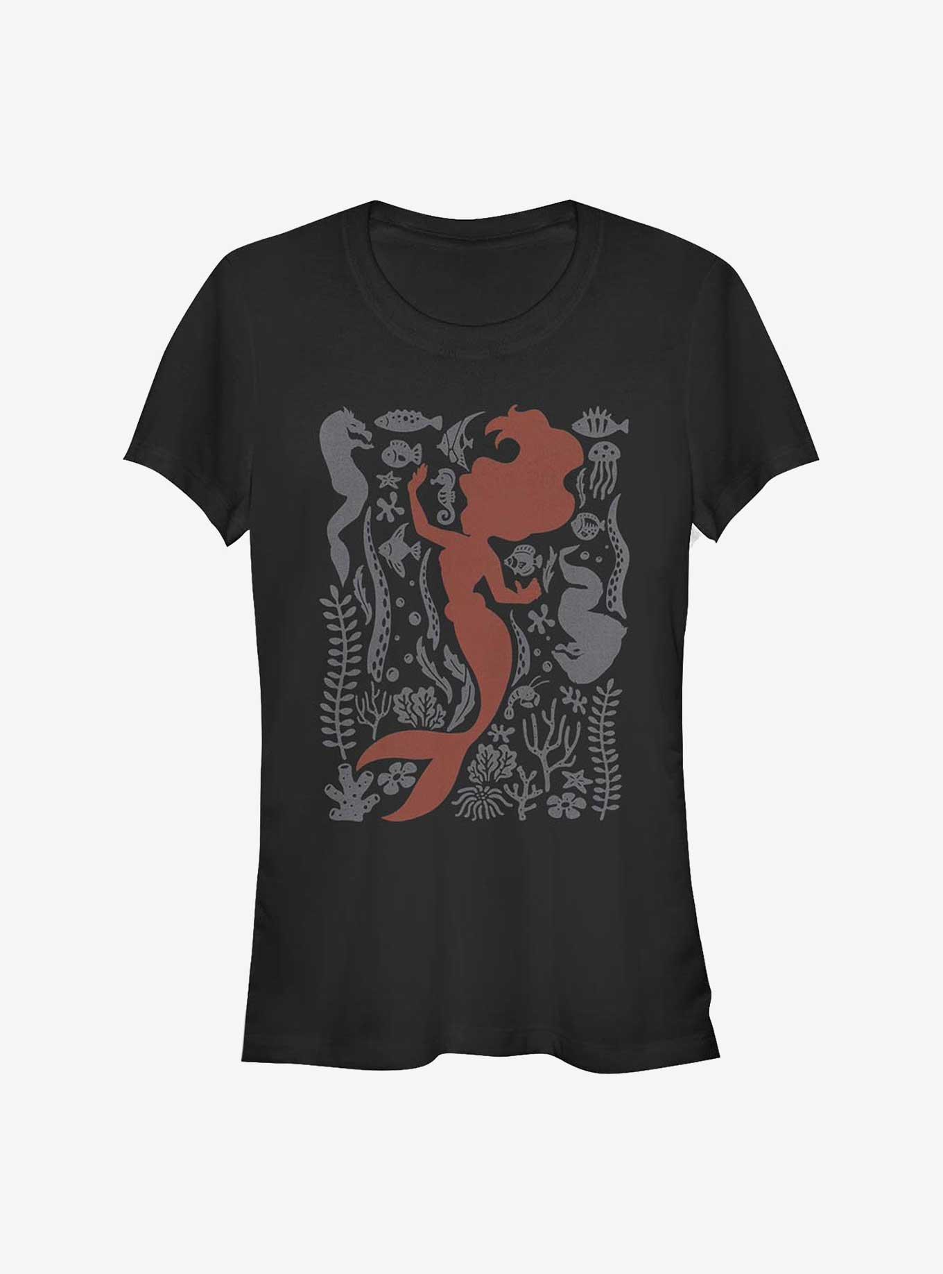 Disney The Little Mermaid Ariel Silhouette Girls T-Shirt, , hi-res