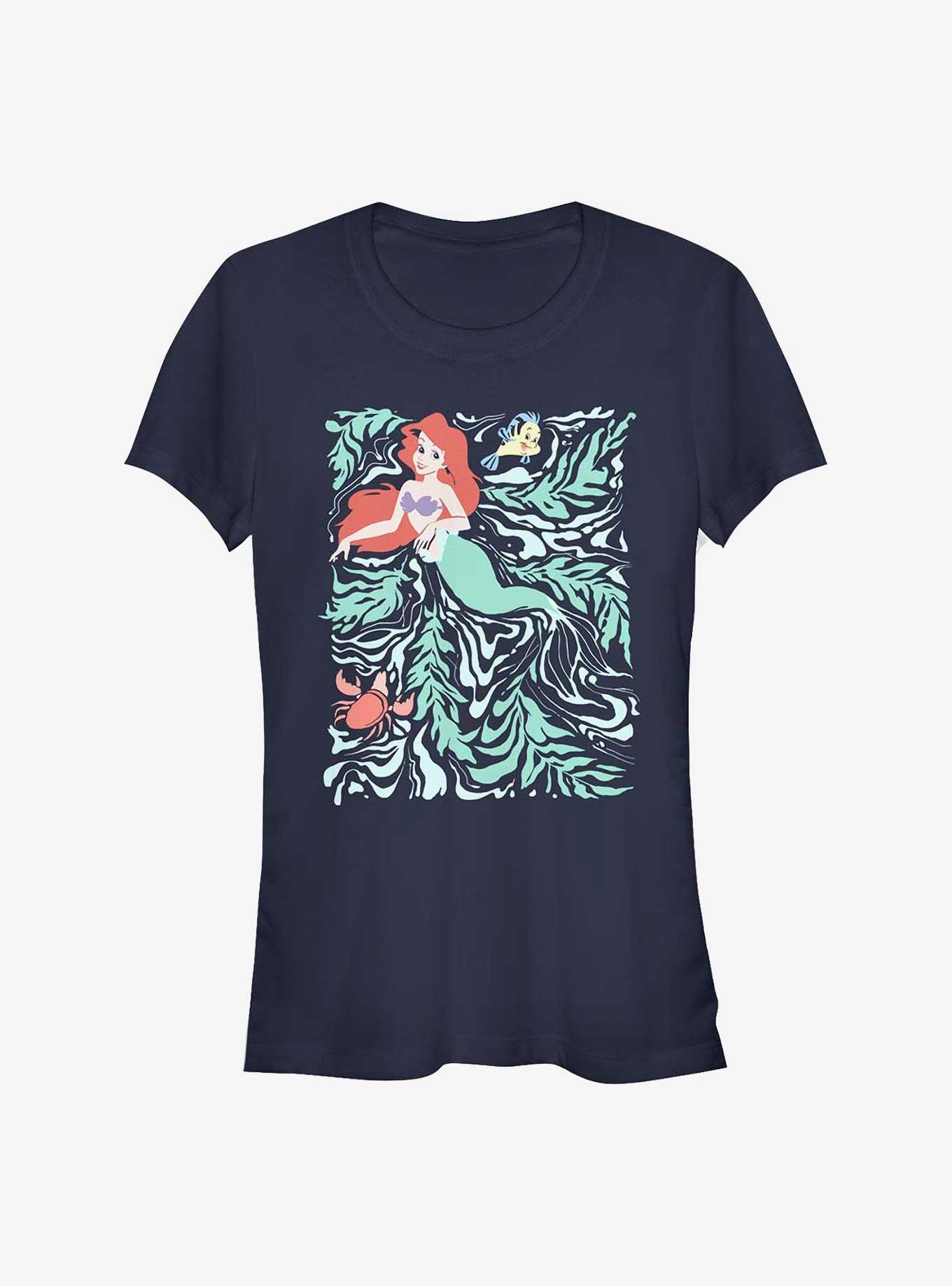 Disney The Little Mermaid Swirly Mermaid Poster Girls T-Shirt, , hi-res