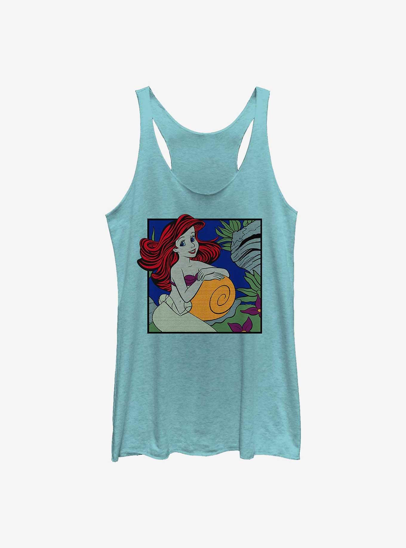 Disney The Little Mermaid Comic Box Ariel Girls Tank, TAHI BLUE, hi-res