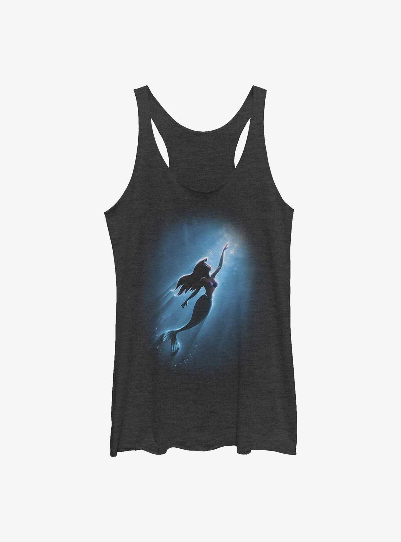 Disney The Little Mermaid Depths of the Sea Girls Tank, BLK HTR, hi-res