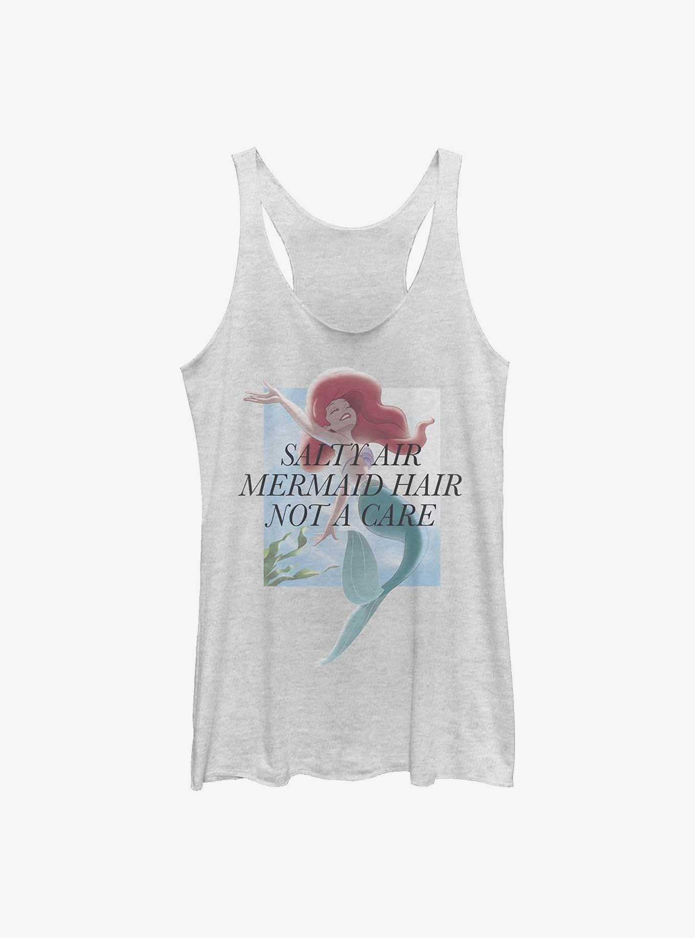 Disney The Little Mermaid Salty Air Mermaid Hair Girls Tank, WHITE HTR, hi-res