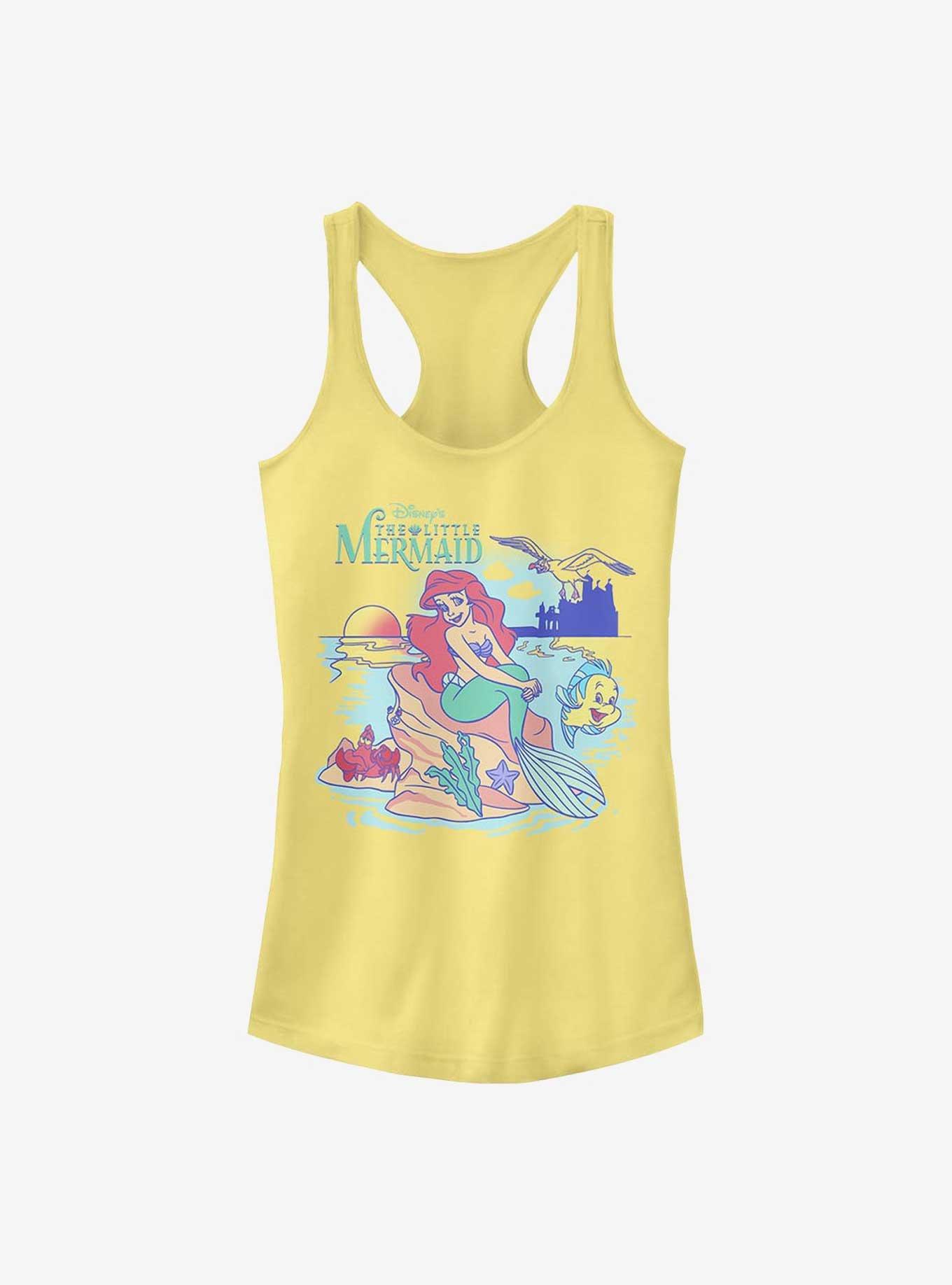 Disney The Little Mermaid Seaside Besties Girls Tank Top, BANANA, hi-res