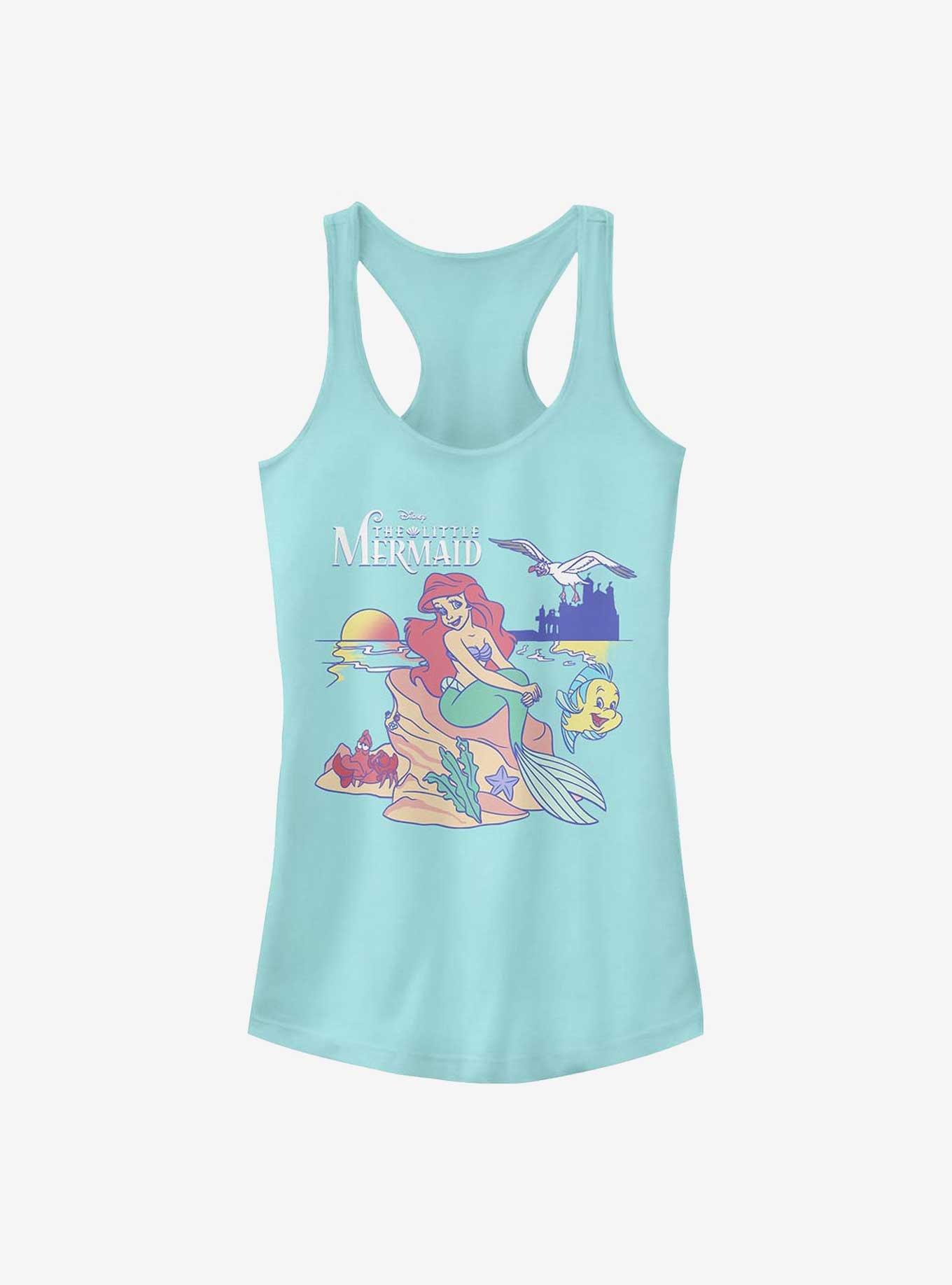 Disney The Little Mermaid Seaside Besties Logo Girls Tank Top, CANCUN, hi-res