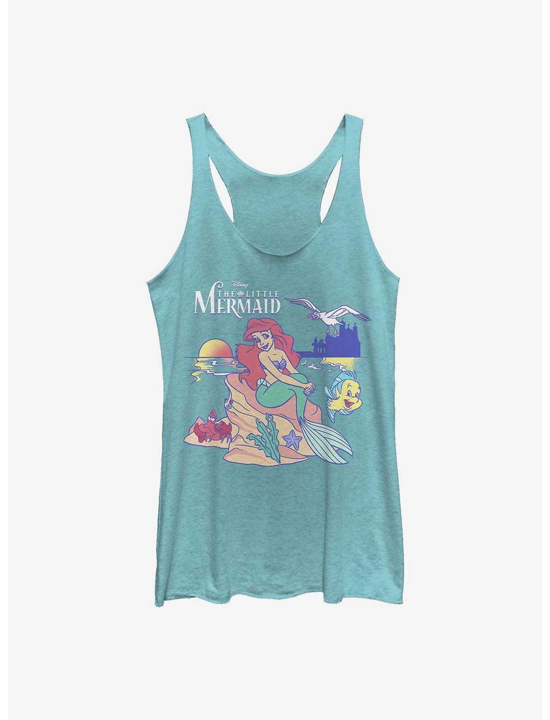 Disney The Little Mermaid Seaside Besties Logo Girls Tank Top, TAHI BLUE, hi-res