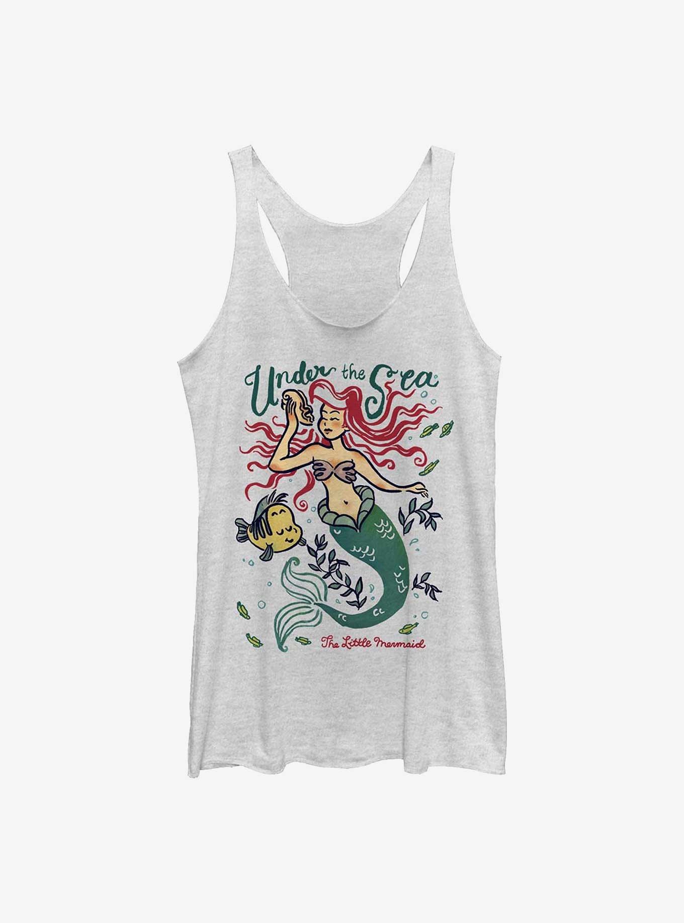 Disney The Little Mermaid Sweet Water Girls Tank, WHITE HTR, hi-res