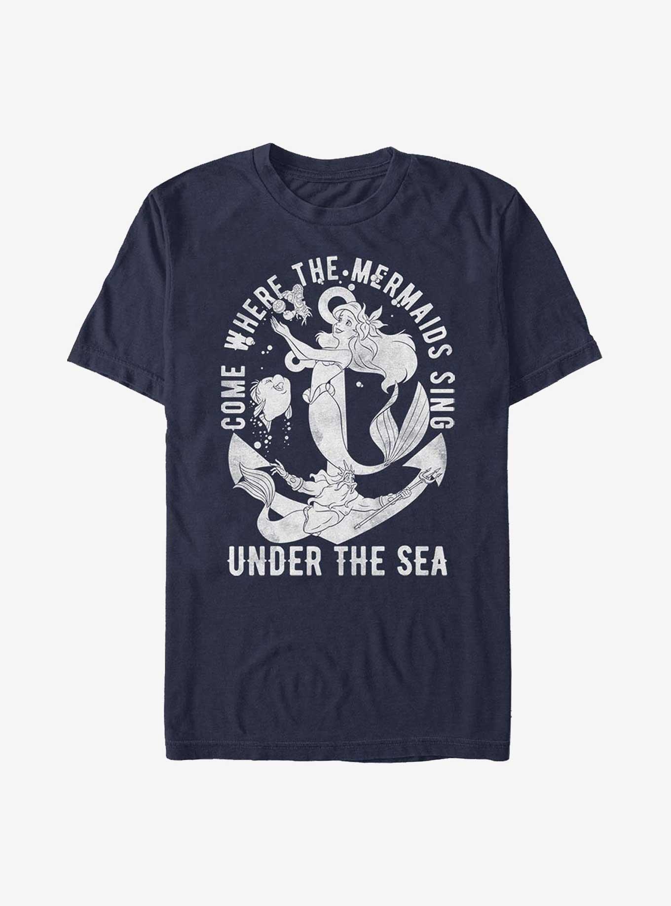 Disney The Little Mermaid Under The Sea Where The Mermaids Sing T-Shirt