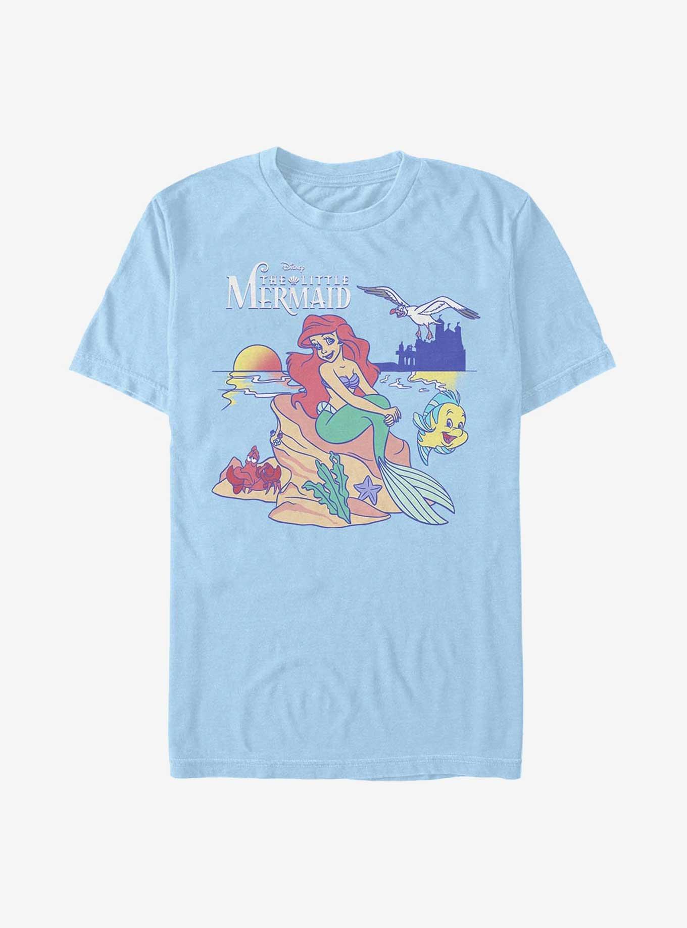 Disney The Little Mermaid Seaside Besties Logo T-Shirt, LT BLUE, hi-res