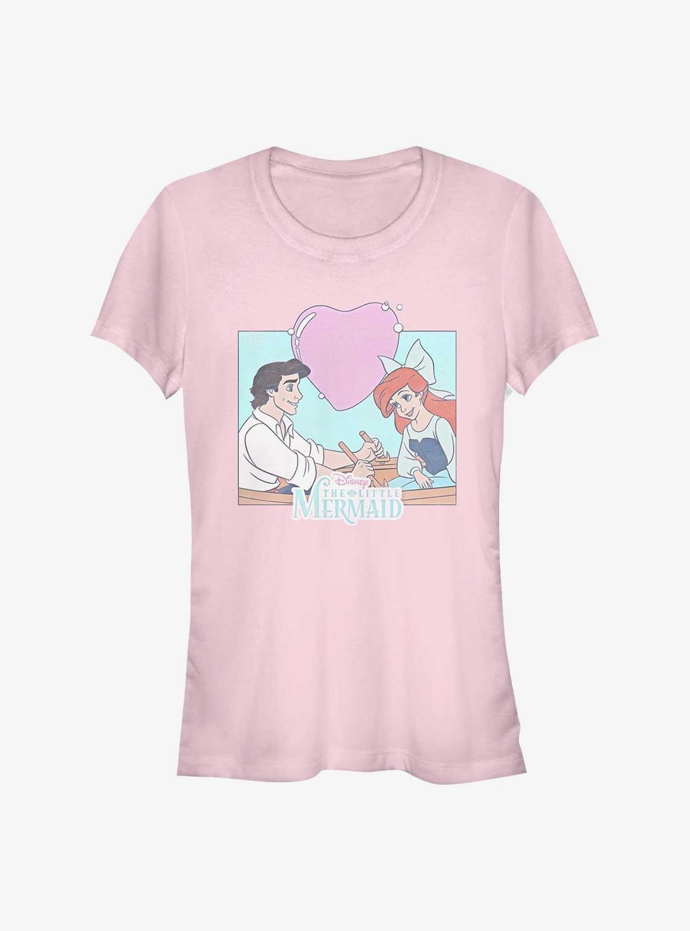 Disney The Little Mermaid Love Eric & Ariel Girls T-Shirt, LIGHT PINK, hi-res