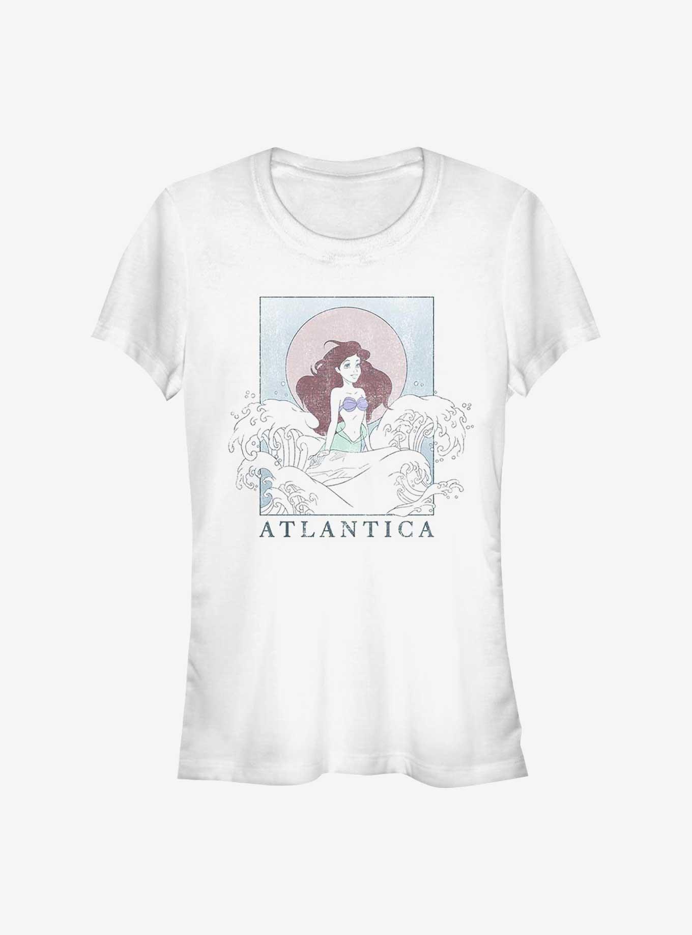 Disney The Little Mermaid Ariel Ocean Wave Atlantica Girls T-Shirt, WHITE, hi-res