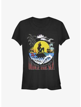 Disney The Little Mermaid Under The Sea Sunset Poster Girls T-Shirt, , hi-res