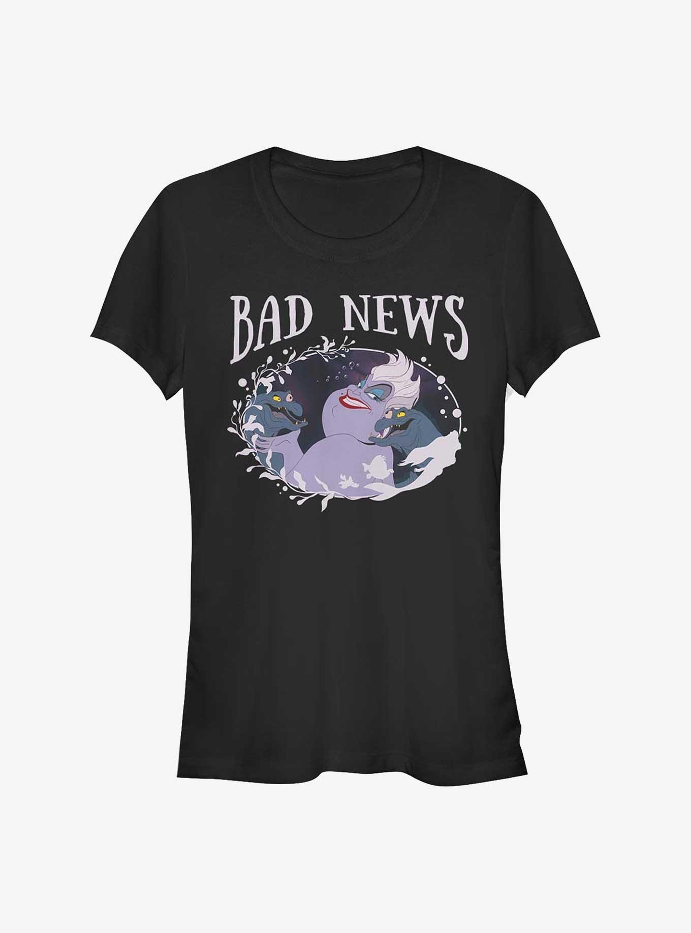 Disney The Little Mermaid Ursula Bad News Girls T-Shirt, BLACK, hi-res