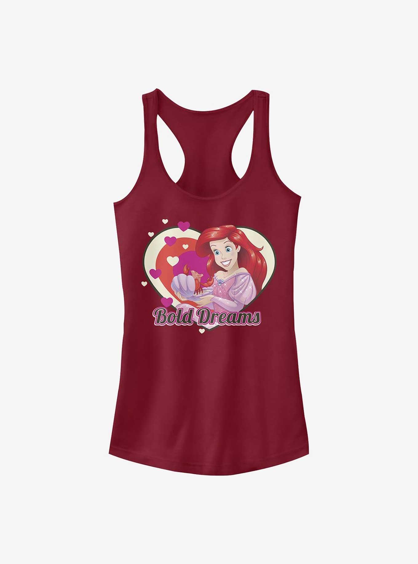 Disney The Little Mermaid Ariel Heart Bold Dreams Girls Tank, SCARLET, hi-res