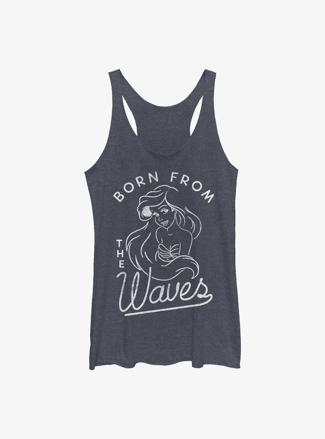 Disney The Little Mermaid Ariel Born From The Waves Girls Tank, NAVY HTR, hi-res