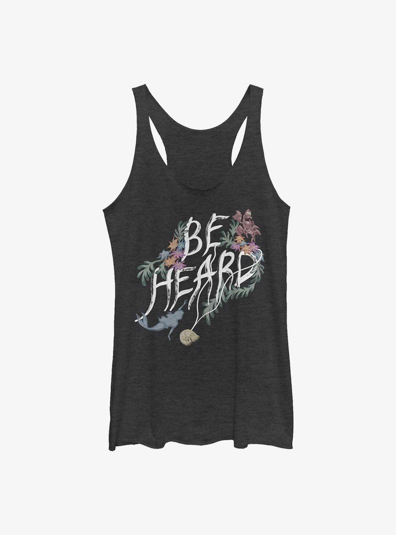 Disney The Little Mermaid Be Heard Girls Tank, BLK HTR, hi-res