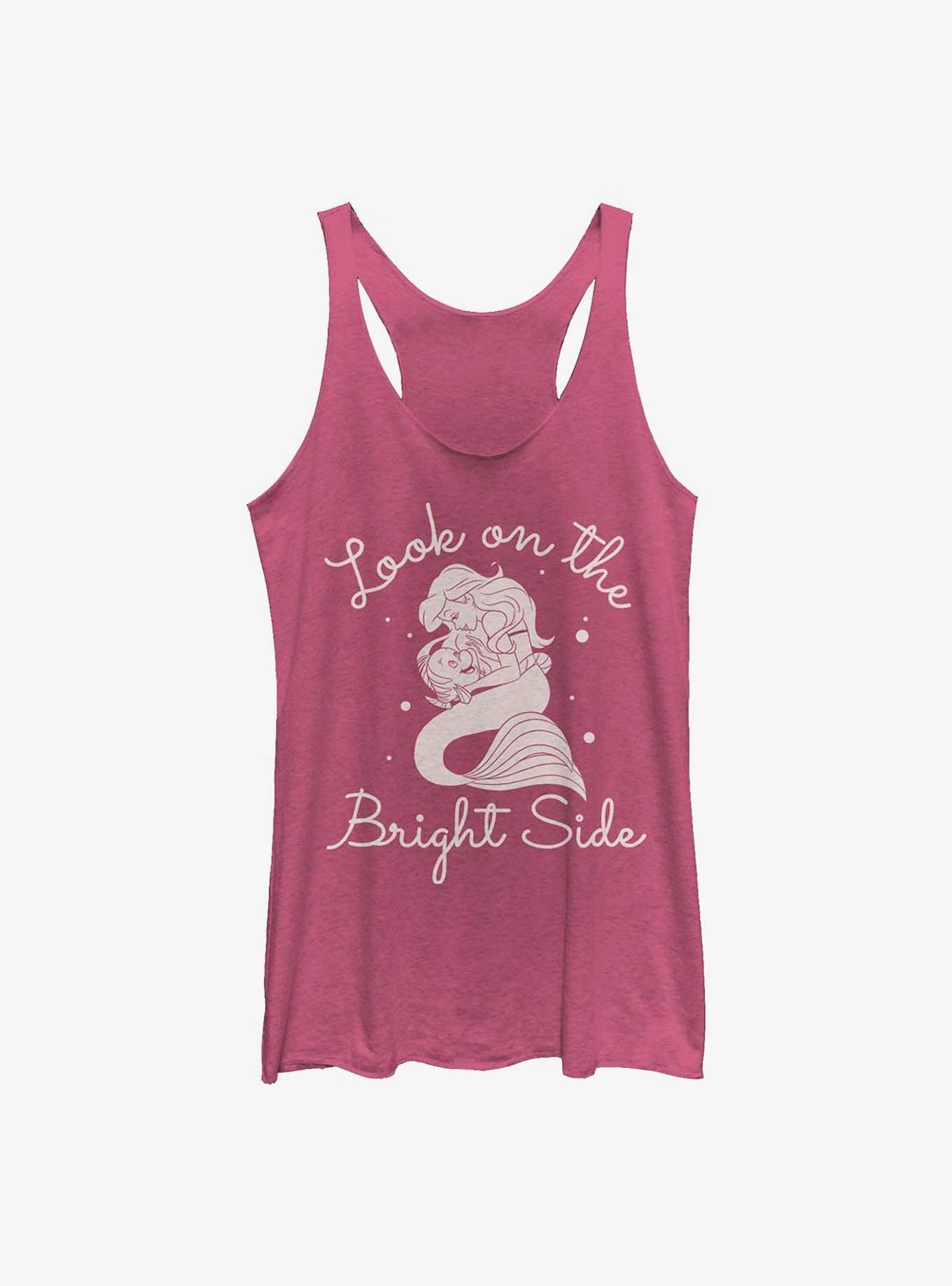 Disney The Little Mermaid Look on the Bright Side Girls Tank, PINK HTR, hi-res