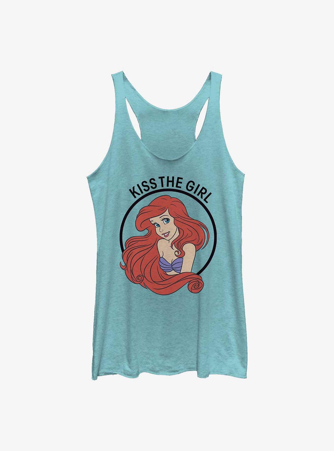 Disney The Little Mermaid Kiss The Girl Girls Tank, TAHI BLUE, hi-res