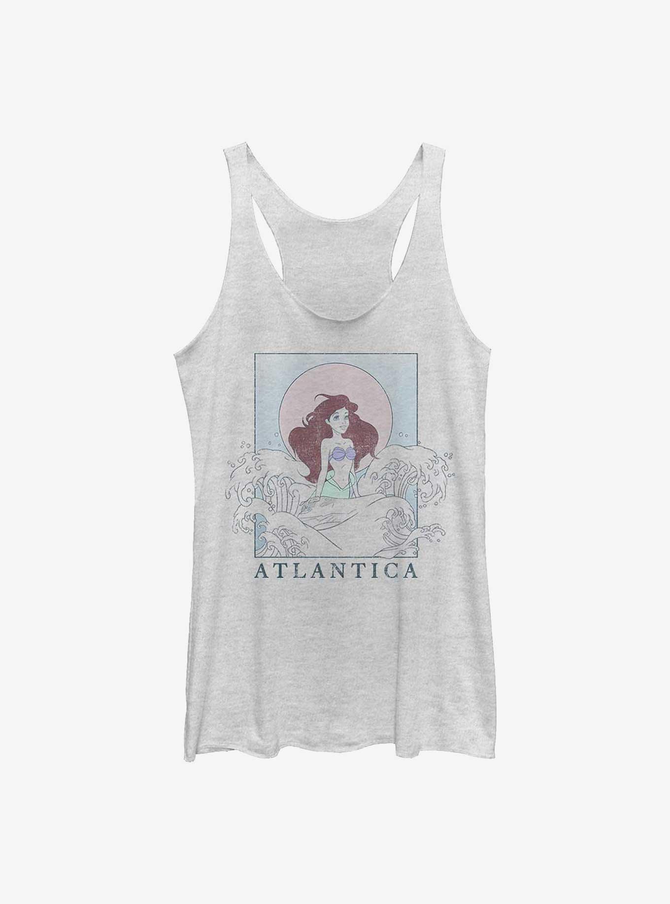 Disney The Little Mermaid Ariel Ocean Wave Atlantica Girls Tank, WHITE HTR, hi-res