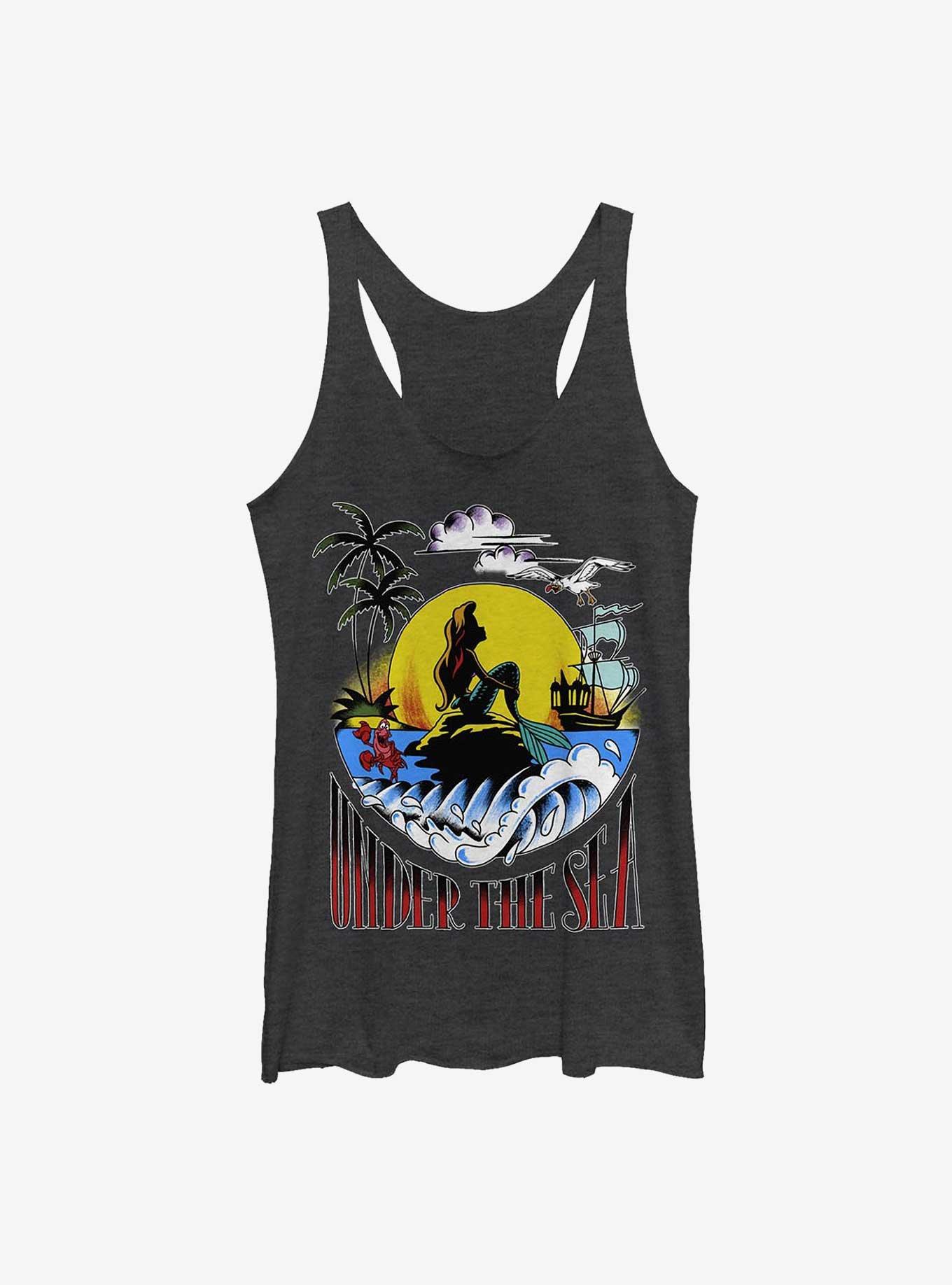 Disney The Little Mermaid Under The Sea Sunset Poster Girls Tank, , hi-res