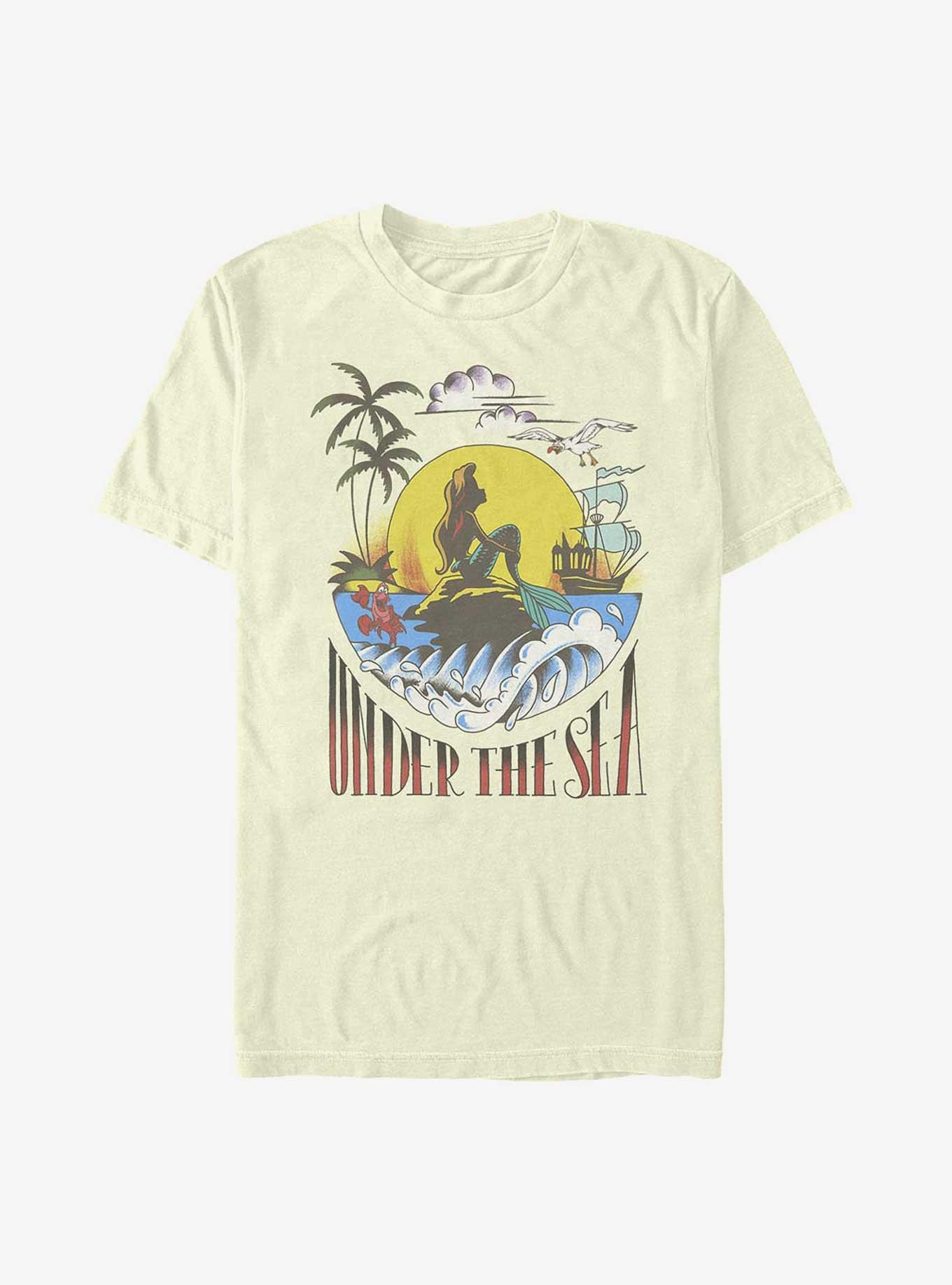 Disney The Little Mermaid Sunset Poster T-Shirt, , hi-res