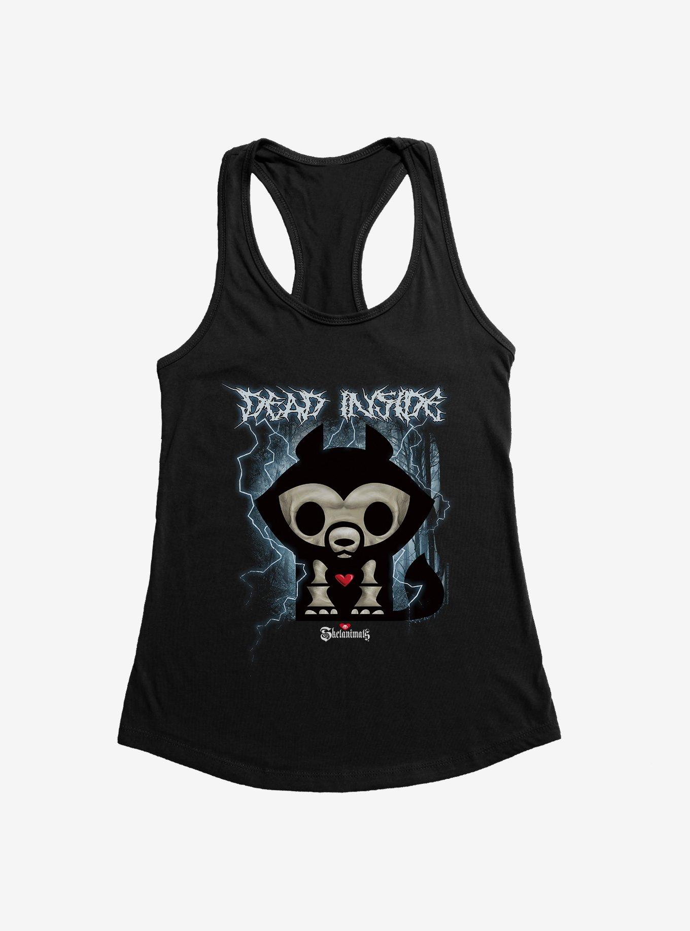 Skelanimals Jae Dead Inside Girls Tank, BLACK, hi-res