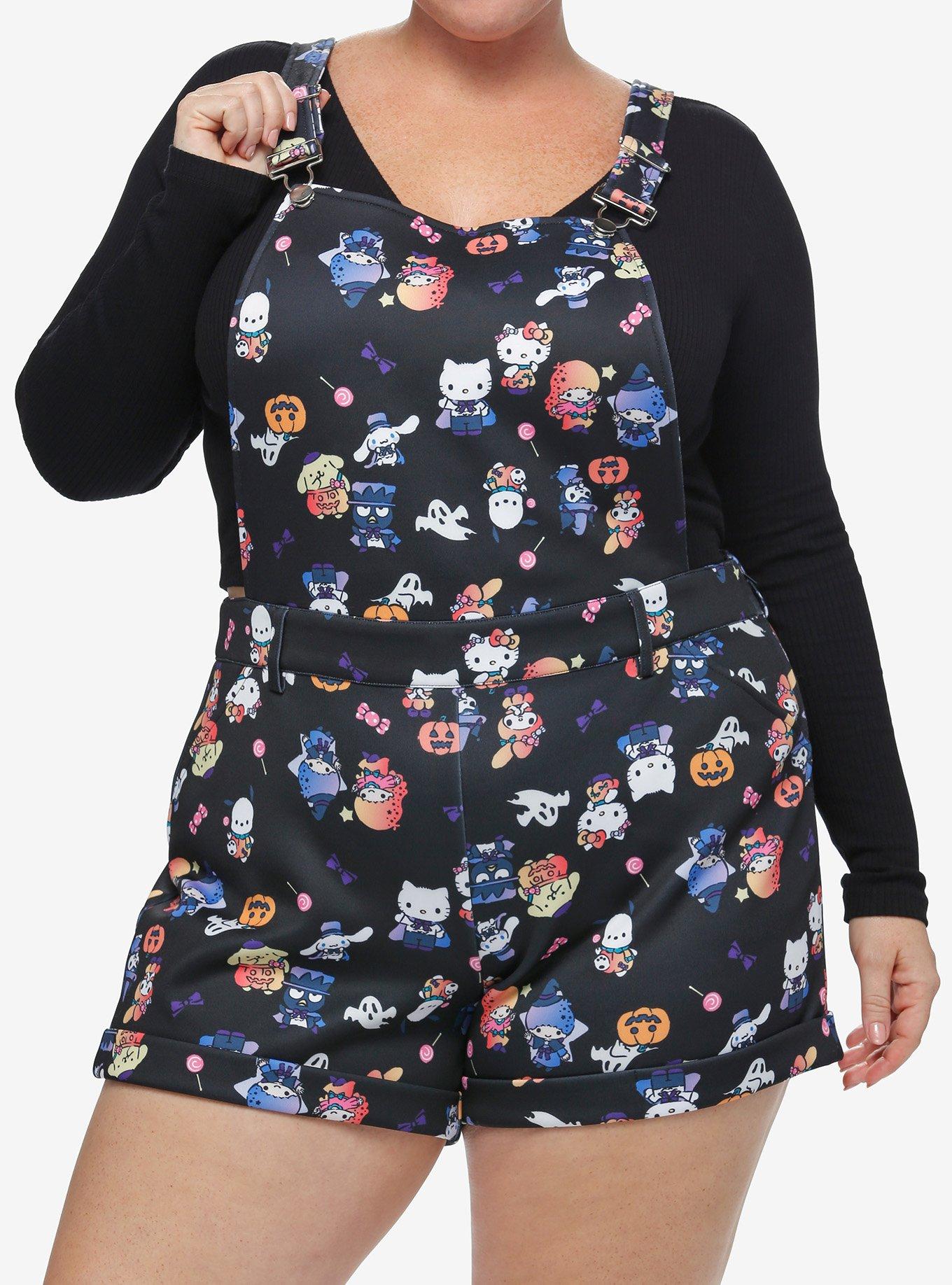 Hello Kitty And Friends Halloween Scuba Shortalls Plus Size, MULTI, hi-res