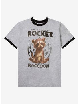 Plus Size Marvel Guardians Of The Galaxy: Volume 3 Baby Rocket Raccoon Ringer T-Shirt, , hi-res