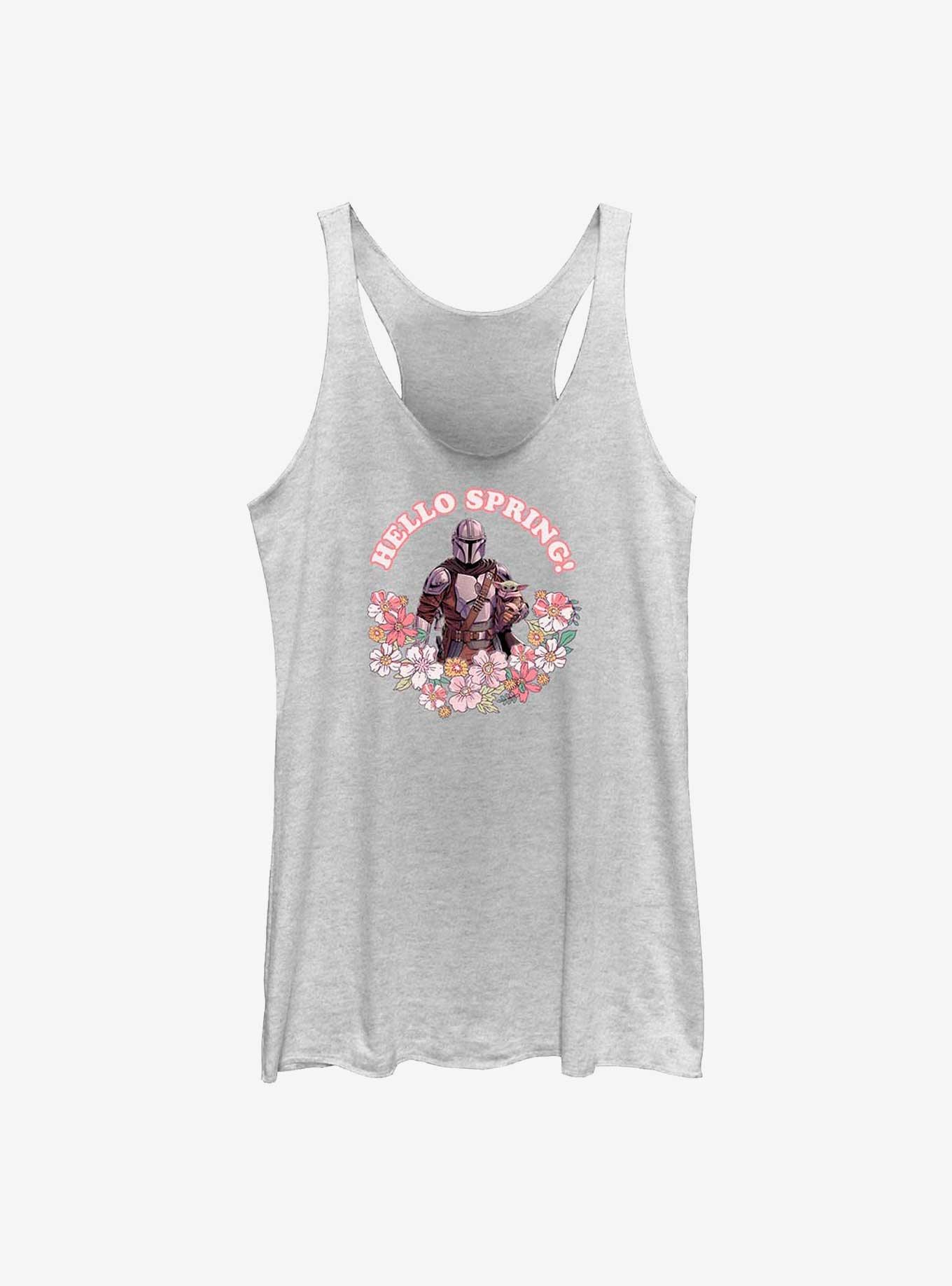 Star Wars The Mandalorian Hello Spring Girls Tank, WHITE HTR, hi-res