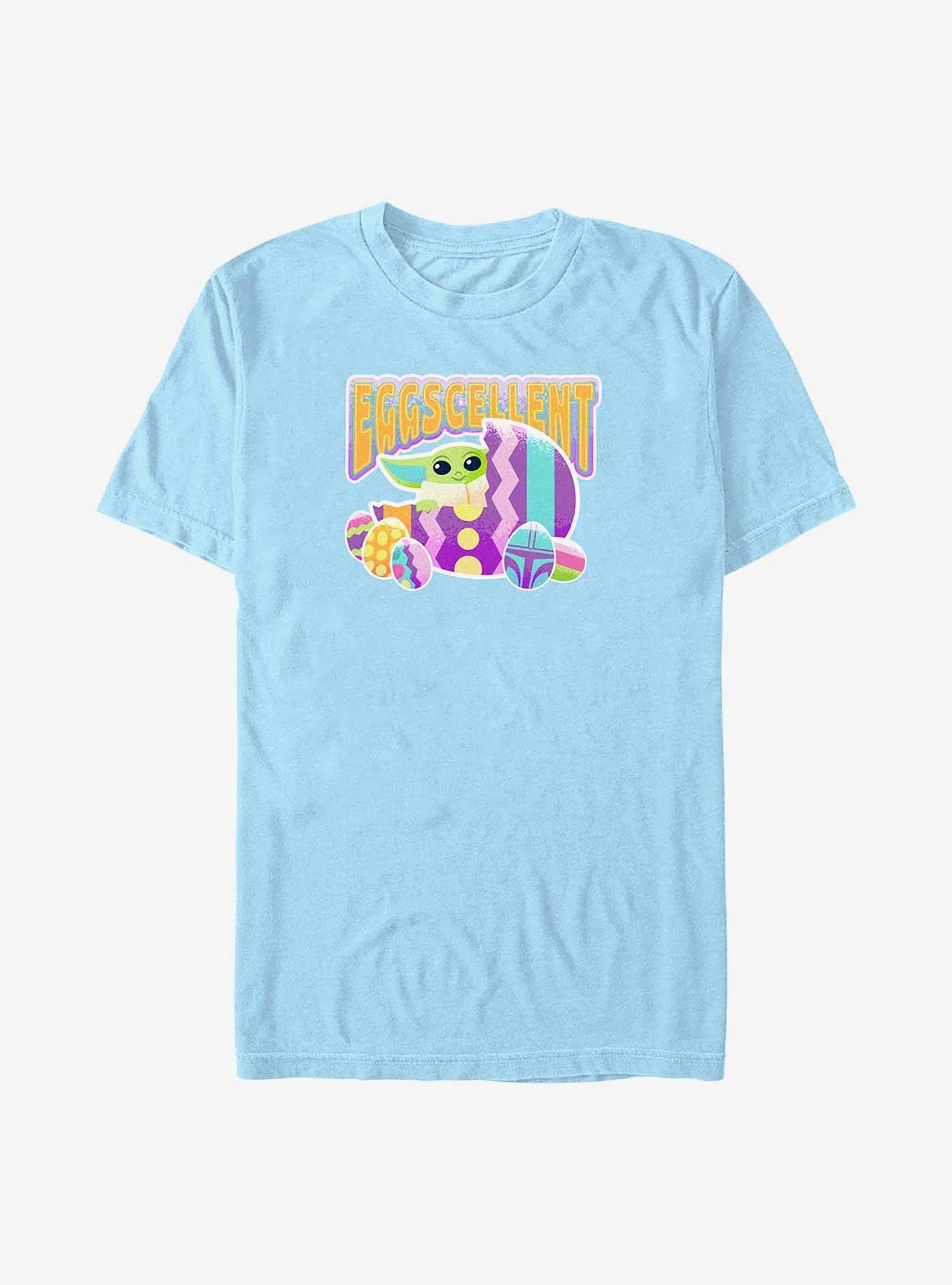 Star Wars The Mandalorian Grogu Easter Eggscellent T-Shirt, LT BLUE, hi-res