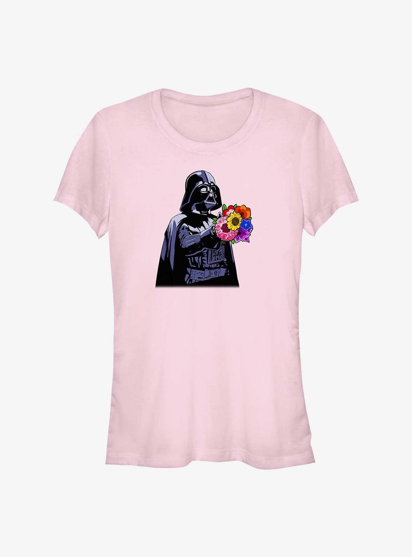 Star Wars Vader Handing Flowers Girls T-Shirt