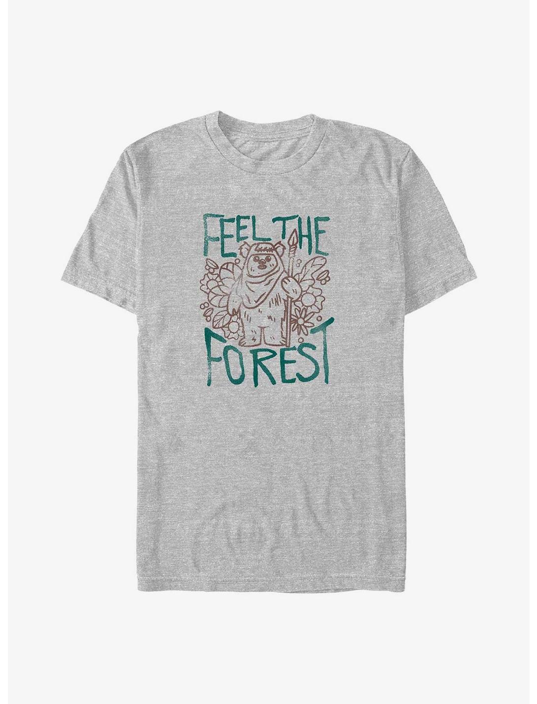 Star Wars Ewok Feel The Forest T-Shirt, ATH HTR, hi-res