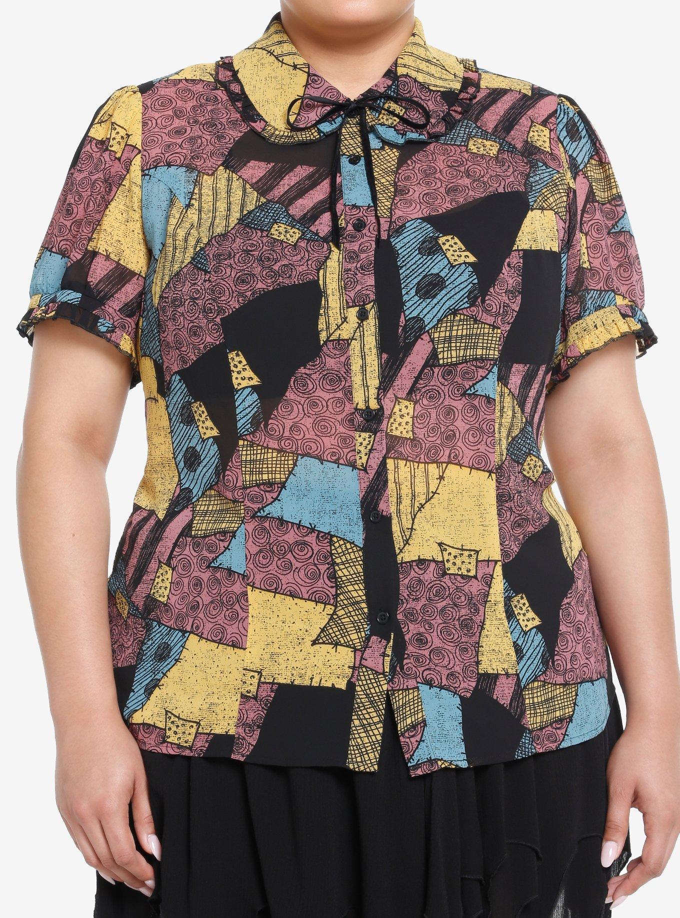 The Nightmare Before Christmas Sally Girls Woven Button-Up Plus Size, , hi-res