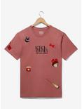 Our Universe Studio Ghibli Kiki's Delivery Service Scattered Icons Embroidered T-Shirt, RED, hi-res