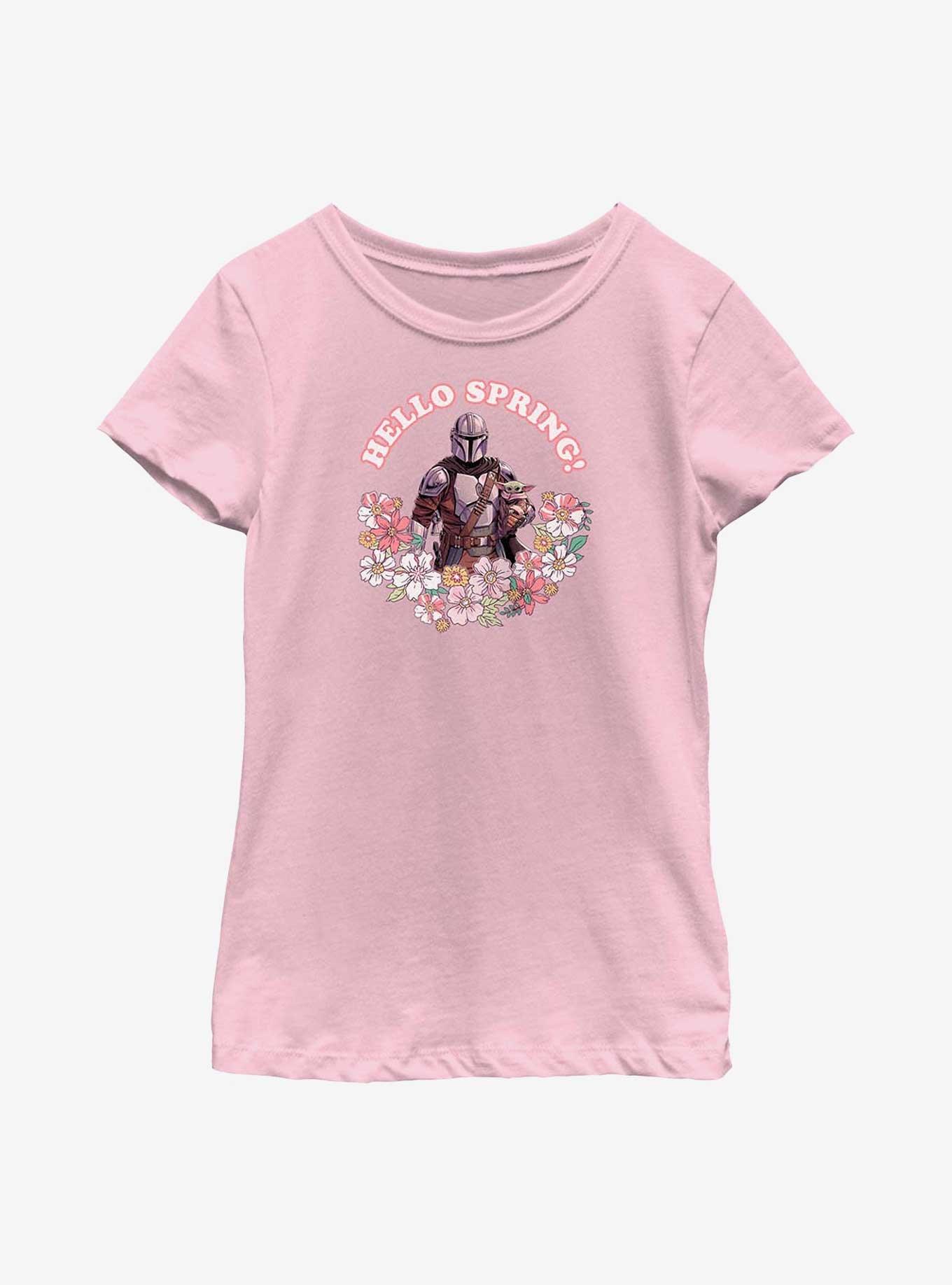 Star Wars The Mandalorian Hello Spring Youth Girls T-Shirt, PINK, hi-res