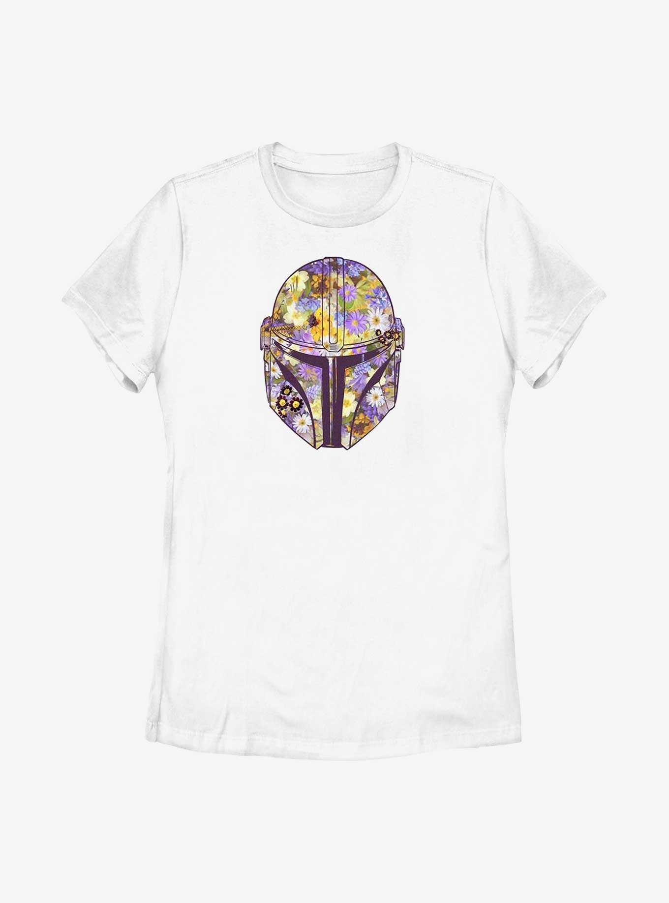 Star Wars The Mandalorian Floral Helmet Womens T-Shirt, , hi-res