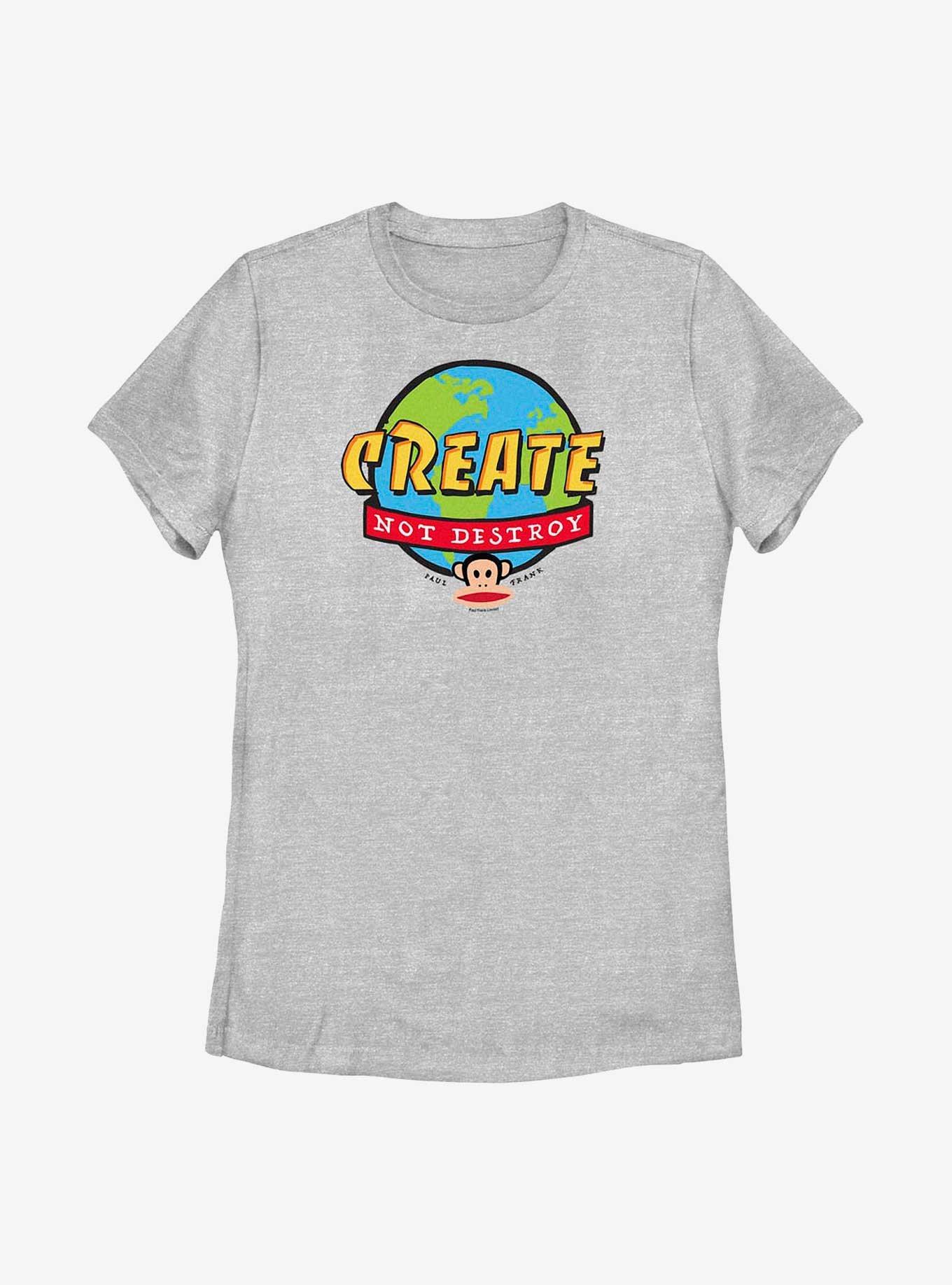 Paul Frank Create Not Destroy Womens T-Shirt, ATH HTR, hi-res
