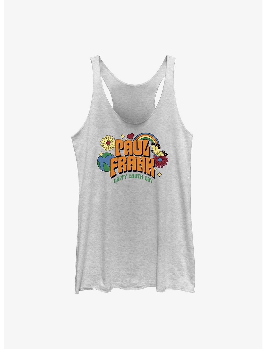 Paul Frank Happy Earth Day Womens Tank Top, WHITE HTR, hi-res
