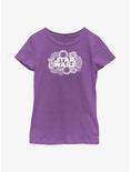 Star Wars Flowers Logo Youth Girls T-Shirt, PURPLE BERRY, hi-res