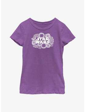 Star Wars Flowers Logo Youth Girls T-Shirt, , hi-res