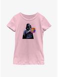 Star Wars Vader Handing Flowers Youth Girls T-Shirt, PINK, hi-res