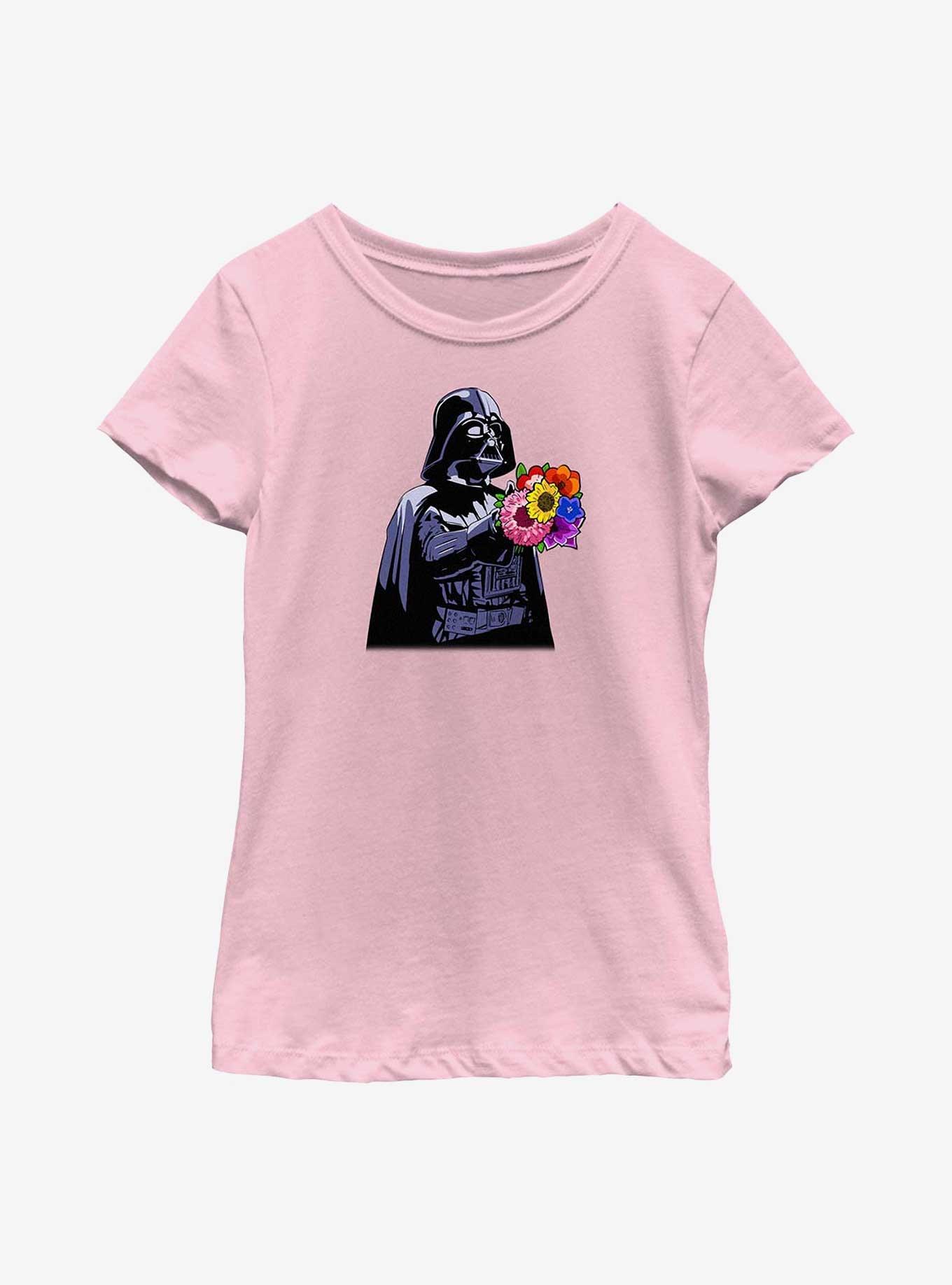 Star Wars Vader Handing Flowers Youth Girls T-Shirt, , hi-res