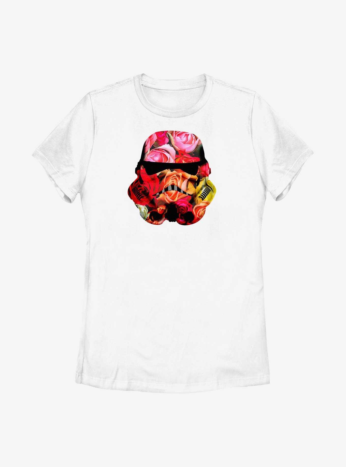 Star Wars Stormtrooper Floral Helmet Womens T-Shirt, WHITE, hi-res