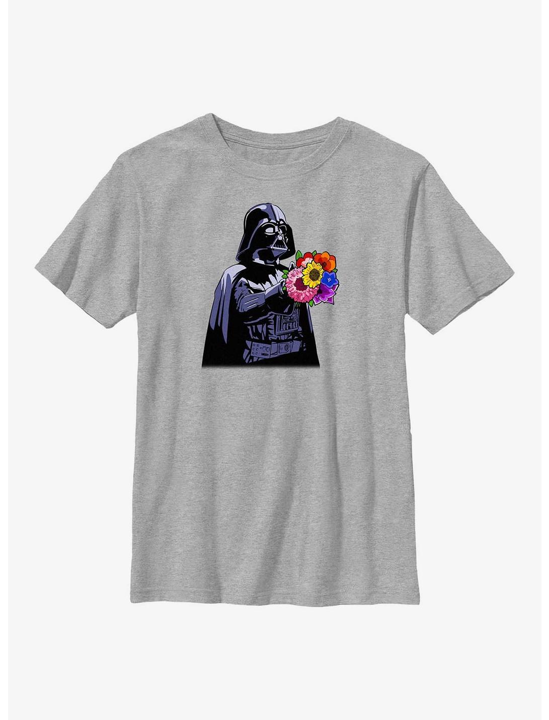 Star Wars Vader Handing Flowers Youth T-Shirt, ATH HTR, hi-res