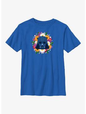 Plus Size Star Wars Vader Floral Helmet Youth T-Shirt, , hi-res