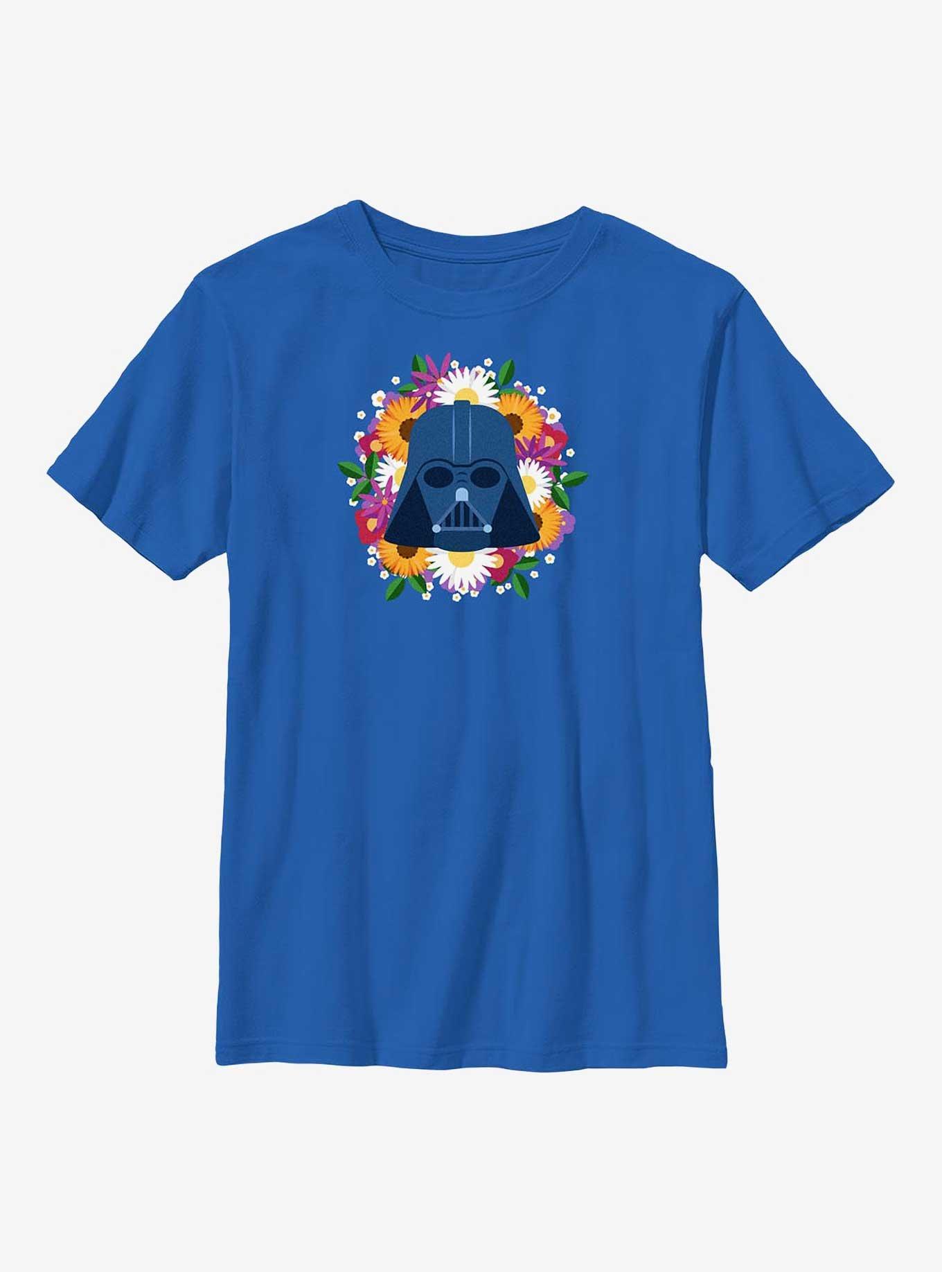 Star Wars Vader Floral Helmet Youth T-Shirt, , hi-res