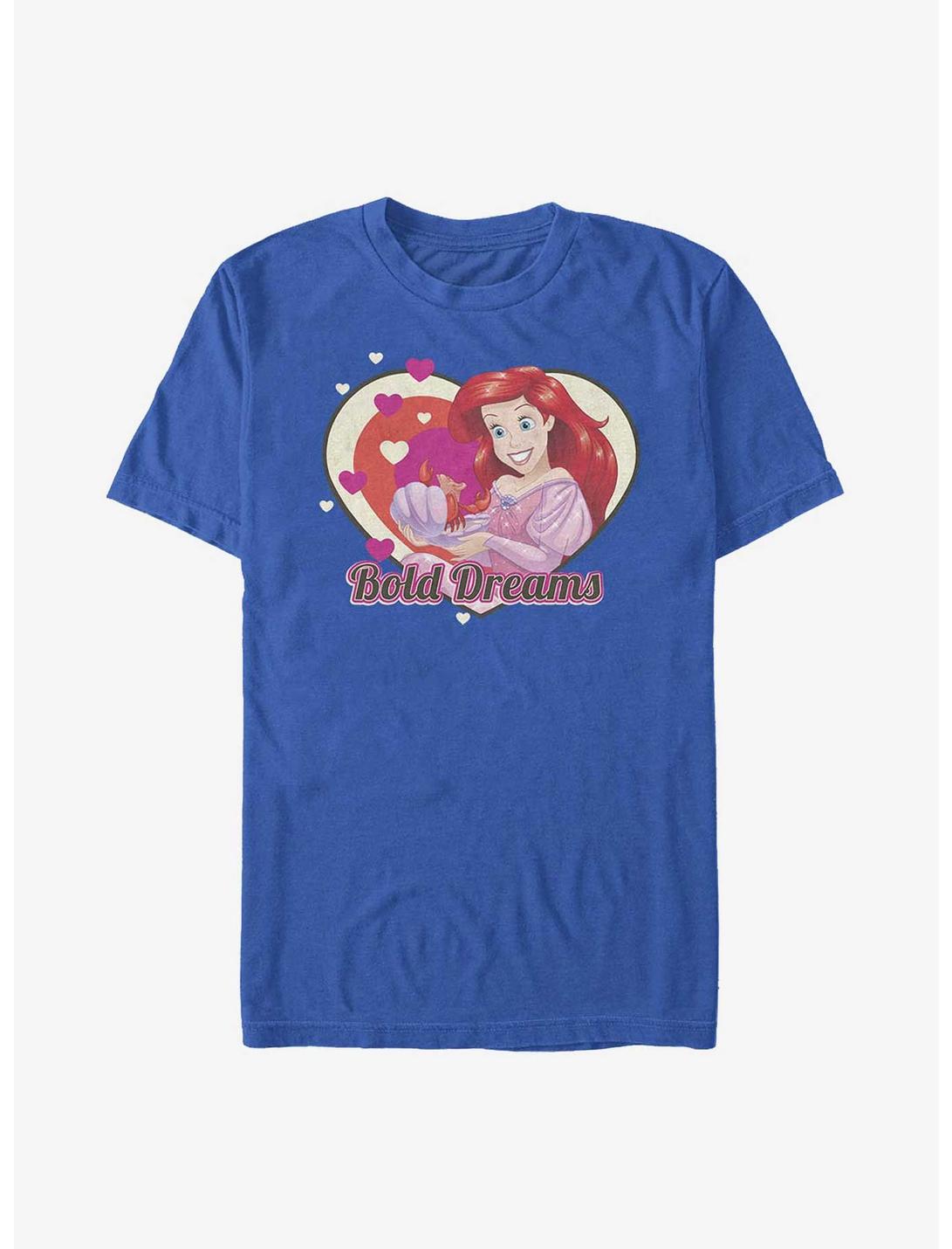 Disney The Little Mermaid Ariel Heart Bold Dreams T-Shirt, ROYAL, hi-res