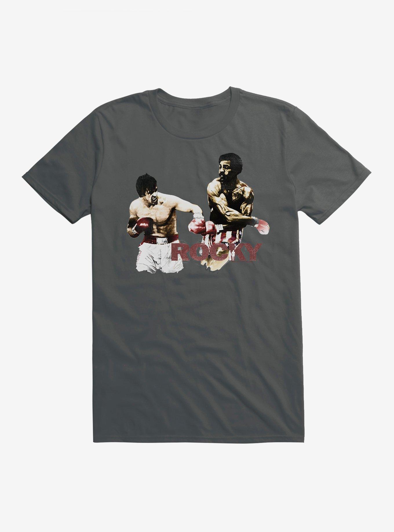 Rocky Vs. Apollo Creed Fight Scene T-Shirt, CHARCOAL, hi-res